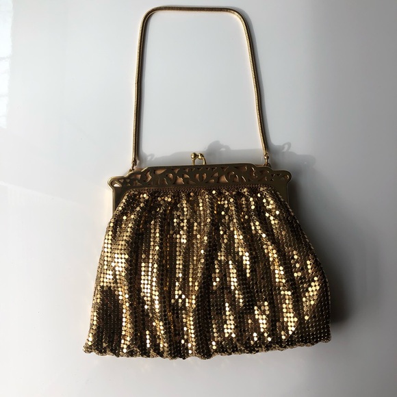 Vintage gold mesh chain rare bag uniqulee New York Whiting and Davis Host Pick! - Picture 2 of 5